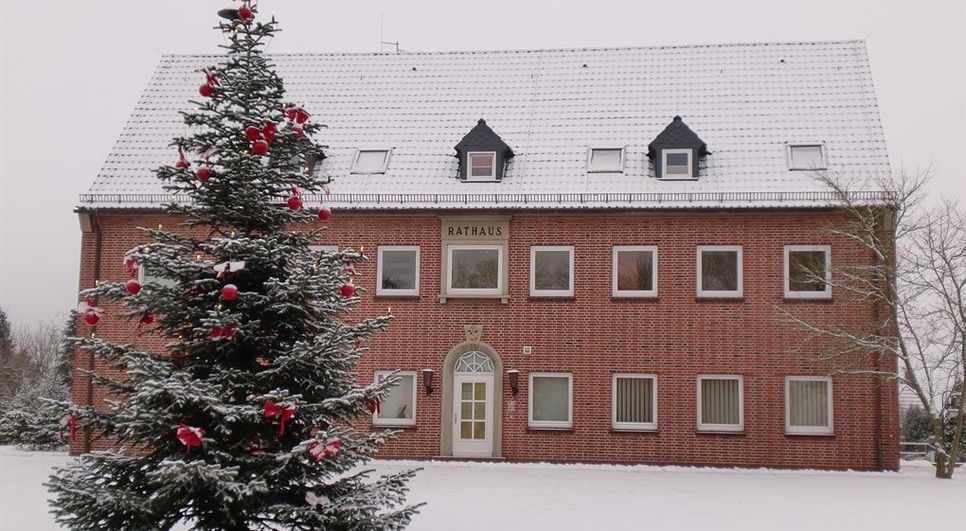 Ein hell erleuchteter Blickfang wird der große Weihnachtsbaum vorm Rathaus sein. Die Riesentanne wird wunderschön erstrahlen und ist reichlich geschmückt. Foto: eb