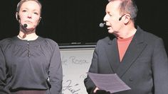 Das KünstlerInnenkollektiv M.Pört Kristin Kehr und Tristan Jorde stellten eine sensible Rosa Luxemburg der deutschen Realität von 1914 bis 1918 gegenüber.  Foto: ls