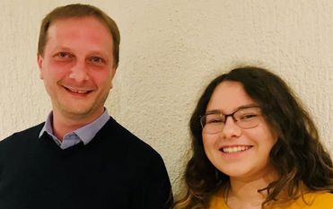 Der neue Vorstand v.l. Marco Bartz (1. Vorsitzender) und Nina Hansen (2. Vorsitzender). Foto: eb