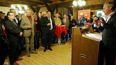 SPD-Fraktionsvorsitzender Gerd Brauns während seiner Begrüßung zum Neujahrsempfang im Heimathaus.  Foto: ek