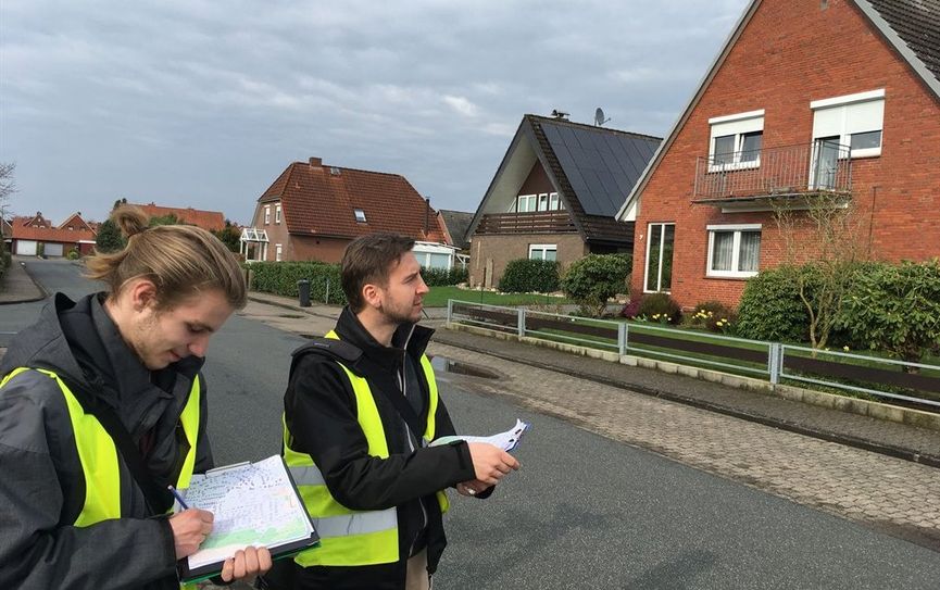 Durch Energieplaner der Klima- &amp; Energieeffizienzagentur (KEEA) wurden im Rahmen von Vor-Ort Begehungen gebäudebezogene Daten erhoben.  Foto: Thomas Duwe