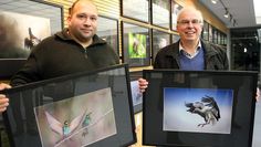 Matthias Kahrs und Rolf Mühlisch teilen sich mit ihren Fotos von Bienenfressern und Storch den ersten Platz beim Landkreisfotokalenderwettbewerb.  Foto: ek