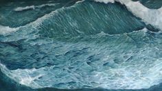 Tom Gefken steigt immer wieder neu ins Wasser -  heraus kommt er mit Arbeiten auf Papier, Öl auf Leinwand und Wandobjekten zum Thema. Foto: eb