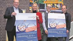 Manfred Mühler, Bjela Witassek, Lars Leminski und Benjamin Bünning (v.l.) werben für die siebte Ausbildungsmesse in Bremervörde mit neuem Konzept.  Foto: Archiv/ ls