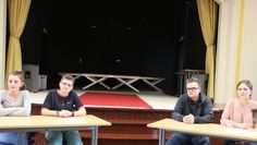 Lotta Pfeiff, Lisa Albertsen, Yannick Sachs und Emelie Heyroth bei ihren vielfältigen Debatten.
 Foto: sr