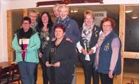 Die freudigen Siegerinnen der Damen-Seniorenmanschaft Foto: eb