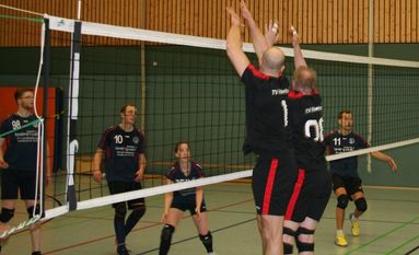Das Volleyballteam des TV Falkenberg konnte sich im Punktspiel durchsetzen.  Foto: eb