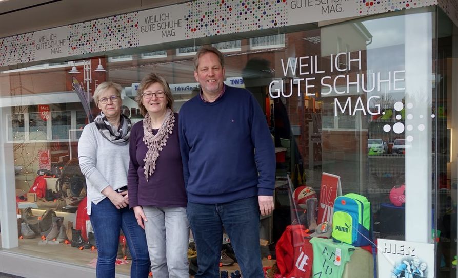 Das Team von Schuh &amp; Sport Müller. Es fehlt Kerstin Konietzko.  Foto: khe