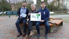 Florian Kubiczek, Jutta Rühlemann und Tony Sinke (v. li.) werben für die Teilnahme am diesjährigen Kirchentag.  Foto: hc