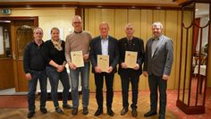 von li.: Manfred Dankers, Angela Mügge, Ralf Mügge, Klaus Michaelis , Willi Tiedemann, Holger Brandt  Foto: eb