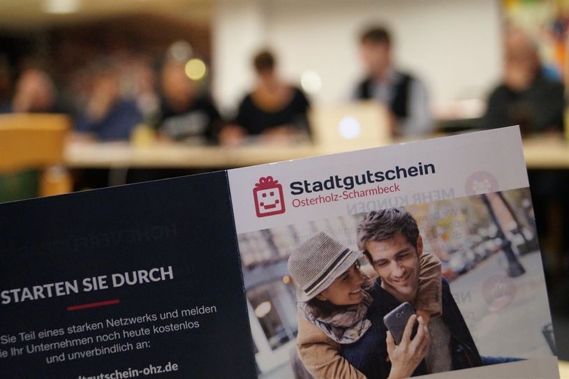 Der neue Stadtgutschein war einer der Haupttagesordnungspunkte auf der diesjährigen, sehr gut besuchten Jahreshauptversammlung des Wirtschaftstreff Osterholz-Scharmbeck.  Foto: jgir