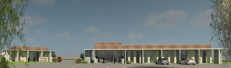 Auf dem 10.000 Quadratmeter großen Grundstück entsteht mit mehrern Gebäuden das Zentrum für Leben und Abschied. Fotos: eb