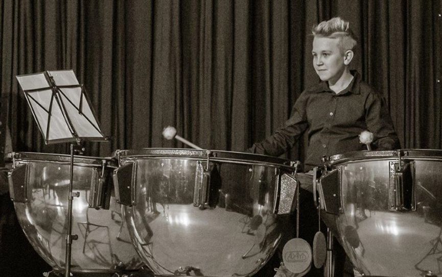 Percussion Solo: Lukas Wulf trommelt sich in den Bundeswettbewerb von „Jugend musiziert“. Foto: eb.