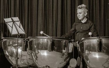 Percussion Solo: Lukas Wulf trommelt sich in den Bundeswettbewerb von „Jugend musiziert“. Foto: eb.
