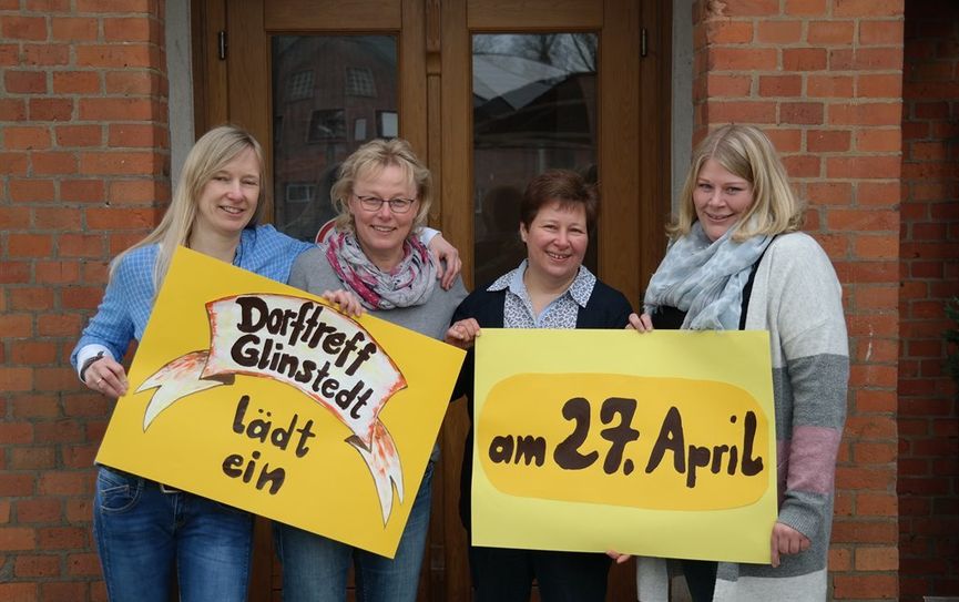Auf den Besuch der Glinstedter freut sich das Dorftreff-Team: Sandra Pape, Christina Brandt, Sandra Hocke und Birthe Blanken.