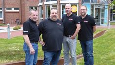 Die Organisatoren Thomas Rühl, Tim Schwarzrock, Frank Wätjen und Sebastian Dippe (v.li.) haben das diesjährige Stadtfest auf die Beine gestellt.  Foto: hc