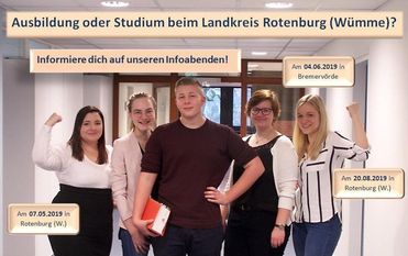 Die Auszubildenden des Landkreises wollen zeigen, dass ihr Arbeit in der kommunalen Verwaltung Spaß macht. Foto: eb