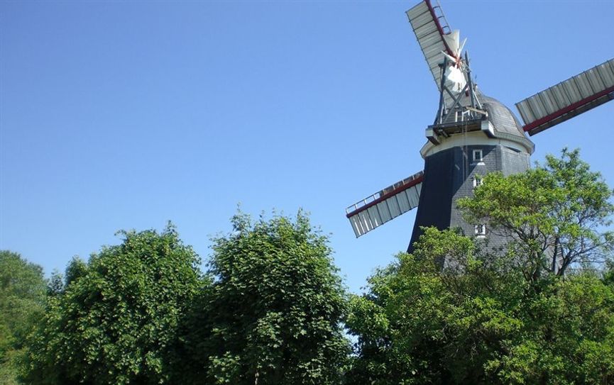 Bei schönem Wetter in Aschwarden den Ausblick von der Galerie über die Weite der Marschenlandschaft genießen.  Foto: eb