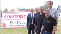 Veranstalter und Sponsoren des Stadtfests rühren noch einmal die Werbetrommel, bevor es am kommenden Wochenende losgeht.  Foto: jm