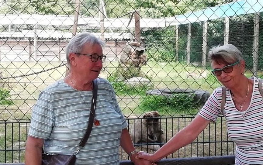 Die Gruppe konnte im Tierpark Ludwigslust sogar ein Affenbaby beobachten.  Foto: eb