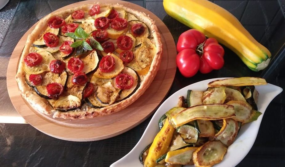 Da läuft einem das Wassser im Mund zusammen: Zucchini-Blätterteig-Torte von Meike.  Foto: Meike