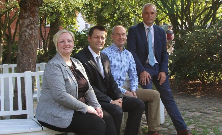 Martina Behnke, Thorben Prenntzell, Michael Harjes, Stefan Horeis (von links) freuen sich nun auf das bevorstehende Hammefest.  Foto: sr