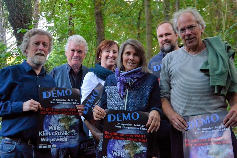 Wie die Demo am 20.9. ablaufen und was weiterhin geschehen wird, erläuterten (v. li.) Jochen Semken, Dieter Viefhues, Almut Schmidt, Cornelia Nihl, Robert Kirchner und Dr. Hans-Gerhard Kulp.  Foto: ui