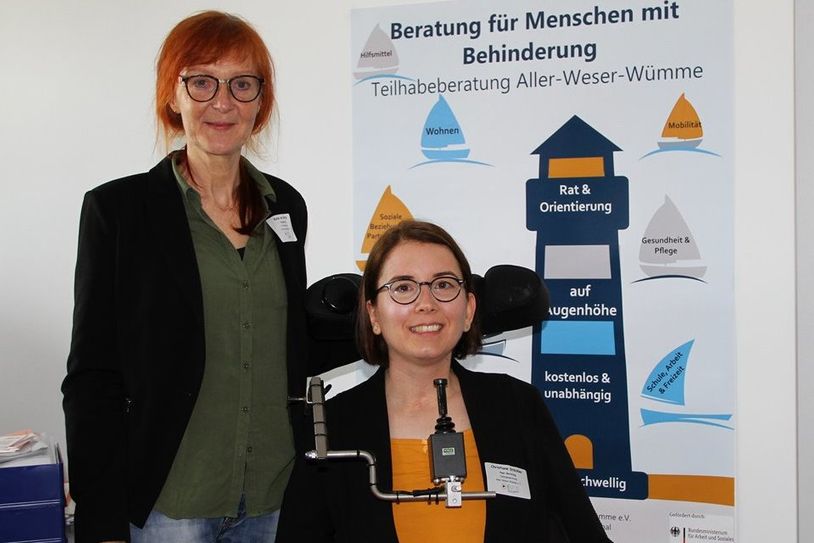 Karen von Grote (links) und Christiane Stöckler sind die beiden Ansprechpartnerinnen in der EUTB-Beratungsstelle an der Hauptstr. 82. Foto: mr