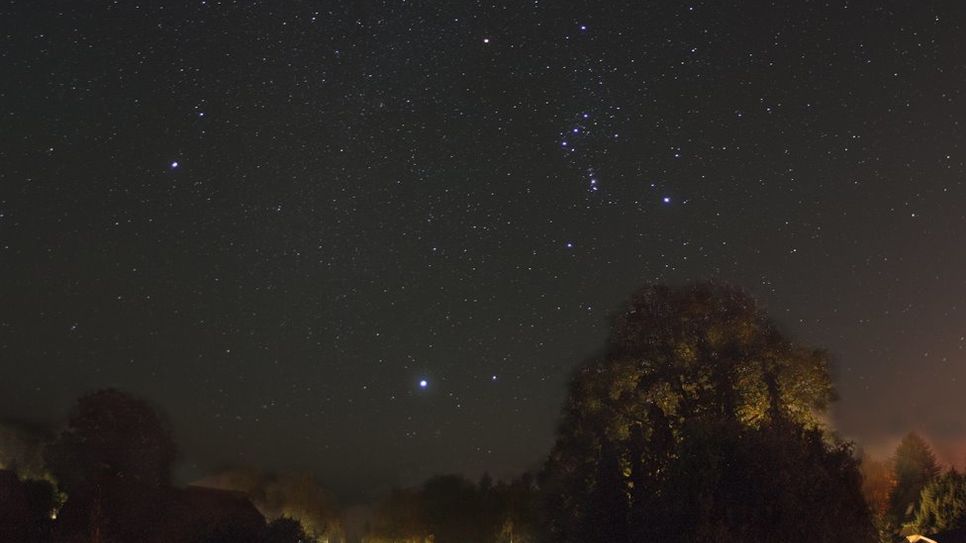 Aufgang des Orion im Herbst.   Foto: Gerald Willems