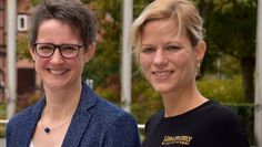 Gesa Weiss (links) und Elisabeth Pape sind beim Gründerabend dabei.  Foto: eb