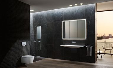 Durch eine engere Verbindung von Sanitärtechnik, Keramik und Einrichtung eröffnen sich ganz neue Möglichkeiten für großzügige und reinigungsfreundliche Badausstattungen. Foto: djd/Geberit