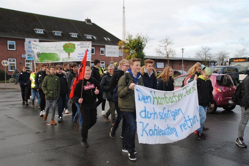 Etwa 200 Aktivisten zogen am Freitagmittag durch Bremervörde. Foto: uml