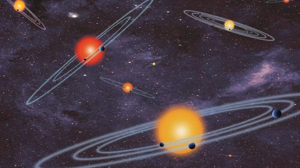 Schematische Darstellung der Bahnen in Planetensystemen, die mit der Tranistmethode entdeckbar sind.  Foto: NASA