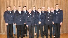 Gewählte, beförderte und geehrte Mitglieder der Ortsfeuerwehr Ebersdorf gemeinsam mit den Vertretern aus Verwaltung und der Feuerwehrführung. Foto: Feuerwehr Ebersdorf