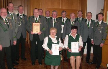 Die geehrten und gewählten Mitglieder des Schützenvereins Iseler und Umgegend.  Foto: eb