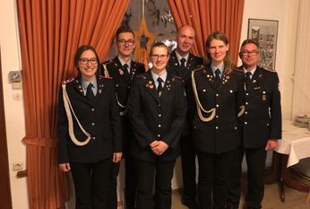 Die gewählten und geerhten Mitglieder vom Spielmannzug Basdahl.  Foto: eb
