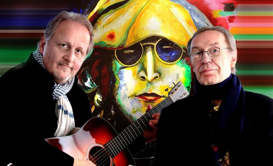 Achim Amme (r.) und Volkwin Müller laden zu einem unvergesslichen John Lennon-Abend in den Kulturhof Heyerhöfen ein. Foto: Bernd Lehmann