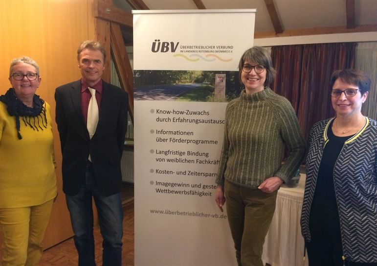 Thea Ohle KO-Stelle, Gerhard Hübner Schatzmeister, Bernadette Nadermann 1. Vors., Gisela Renz-Knappik, Kassenprüferin (v. li.).  Foto: eb