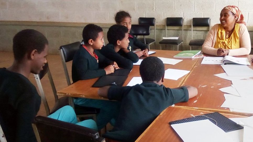 Die Partnerschule der IGS in Debre Markos ist die einzige Schule in Äthiopien, in der blinde und sehende Kinder gemeinsam unterrichtet werden.  Foto: Ato Abyot Alemu
