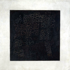 Einfach nur Farbe: das schwarze Quadrat von Malewitsch. Bild: commons.