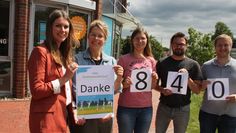 Berenice Scharf, Sonja Oelfke (beide SOS-Kinderdorf Worpswede), Julia Kemker, Marcel Konoppa und Martin Kirchhoff (alle Osterholzer Stadtwerke).  Foto: eb