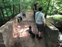 Die Haselnussbrücke über die Geeste wird im Rahmen der Wanderung durchs ehemalige Sperrzeugamt passiert. Foto: Jörn Freyenhagen