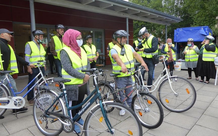 Kürzlich fand ein Fahrradkurs für geflüchtete Menschen statt. 
 Foto: eb