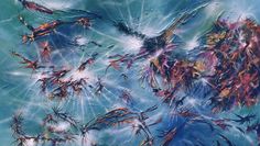 „Aufbruch zum Licht“ lautet der Ttiel dieses 100 x 140 cm großen Gemäldes von Thomas Behrens. Bild: artbehri.de