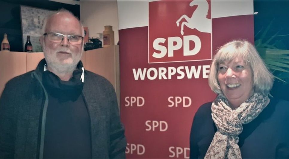 Frank Schmidt und Anke Kämna bilden den neuen Vorstand der Worpsweder SPD.  Foto: eb