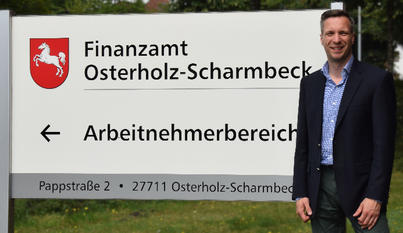 Jobst Weimann tritt die Nachfolge von Katharina von Ohr an, seit August ist er Vorsteher des Finanzamts in Osterholz-Scharmbeck. Foto: Finanzamt Osterholz-Scharmbeck