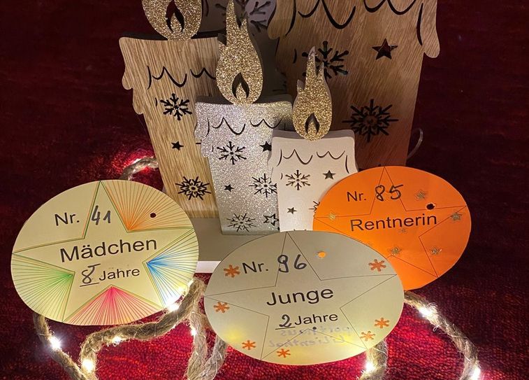 Die Sterntaler werden demnächst wieder in mehreren Geschäften in Lilienthal aufgehängt. Foto: eb