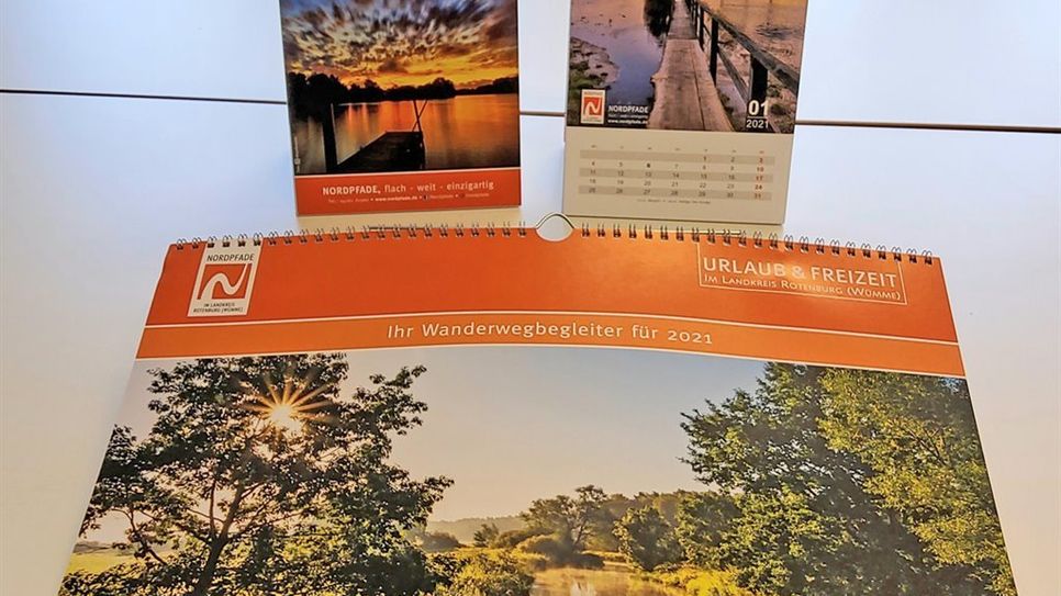 Der Nordpfade-Jahreskalender 2021 ist erstmalig im DIN A3-Format sowie als Tisch-Postkartenkalender erhältlich.  Foto: eb