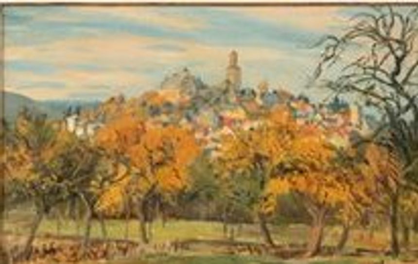 Blick auf Kronberg, Stiftung Kronberger Malerkolonie.
Bild: Fritz Wucherer