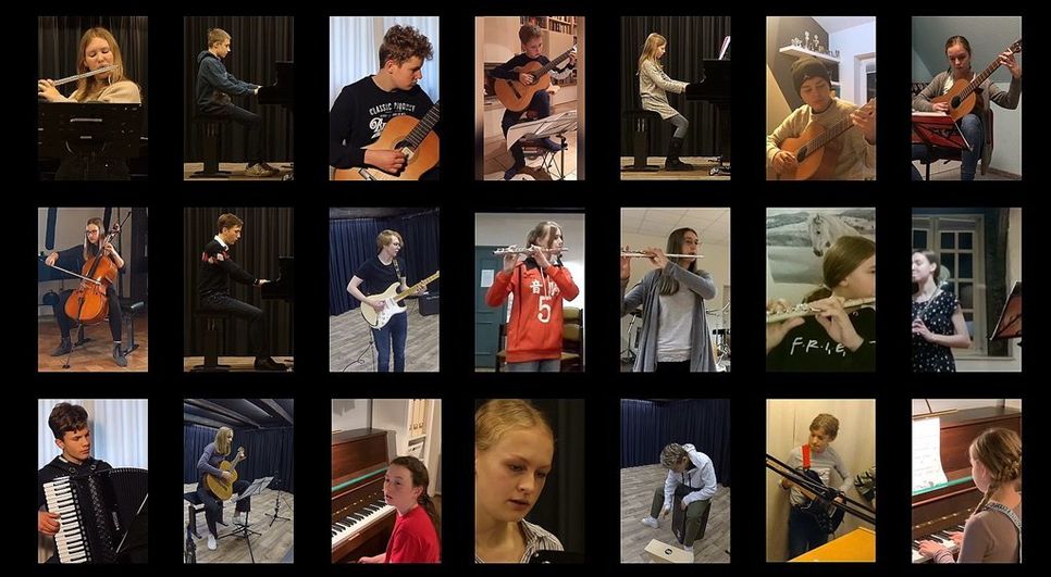 Zahlreiche Schüler*innen der Kreismusikschule  Osterholz e.V. wirkten beim Online-Konzert mit. 
 Foto: Kreismusikschule